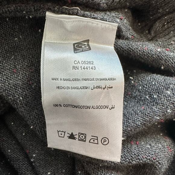 Point Zero charcoal gray knit quarter zip pullover size M Mens - Picture 5 of 8